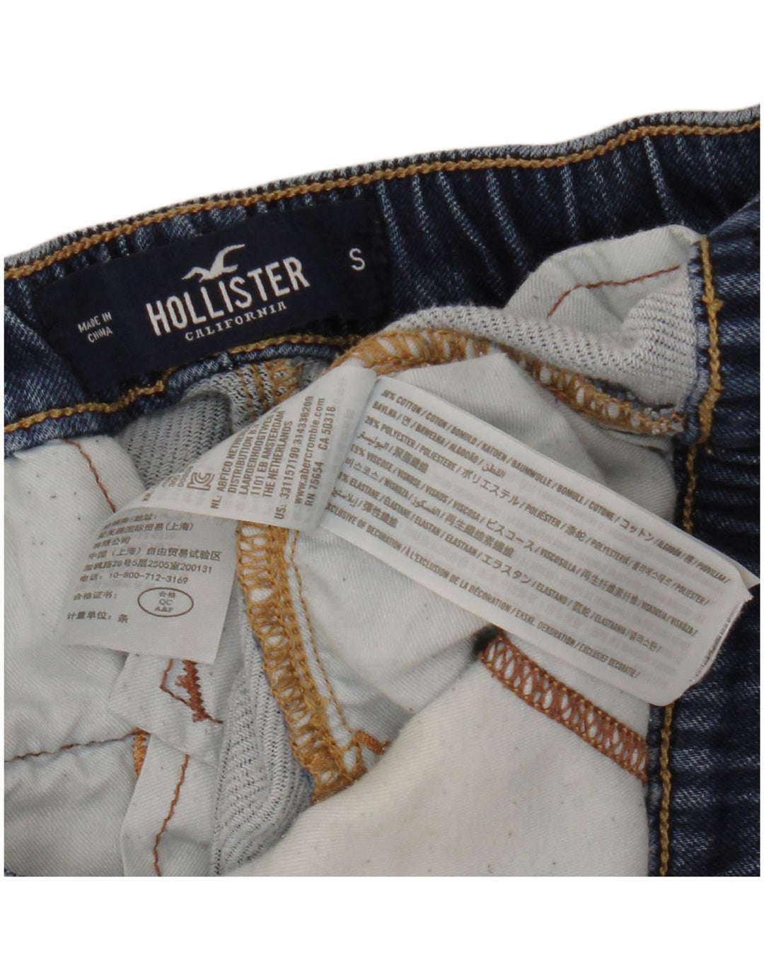 Hollister Herre joggers Jegging Jeans Små W29 L28 Blå Bomuld