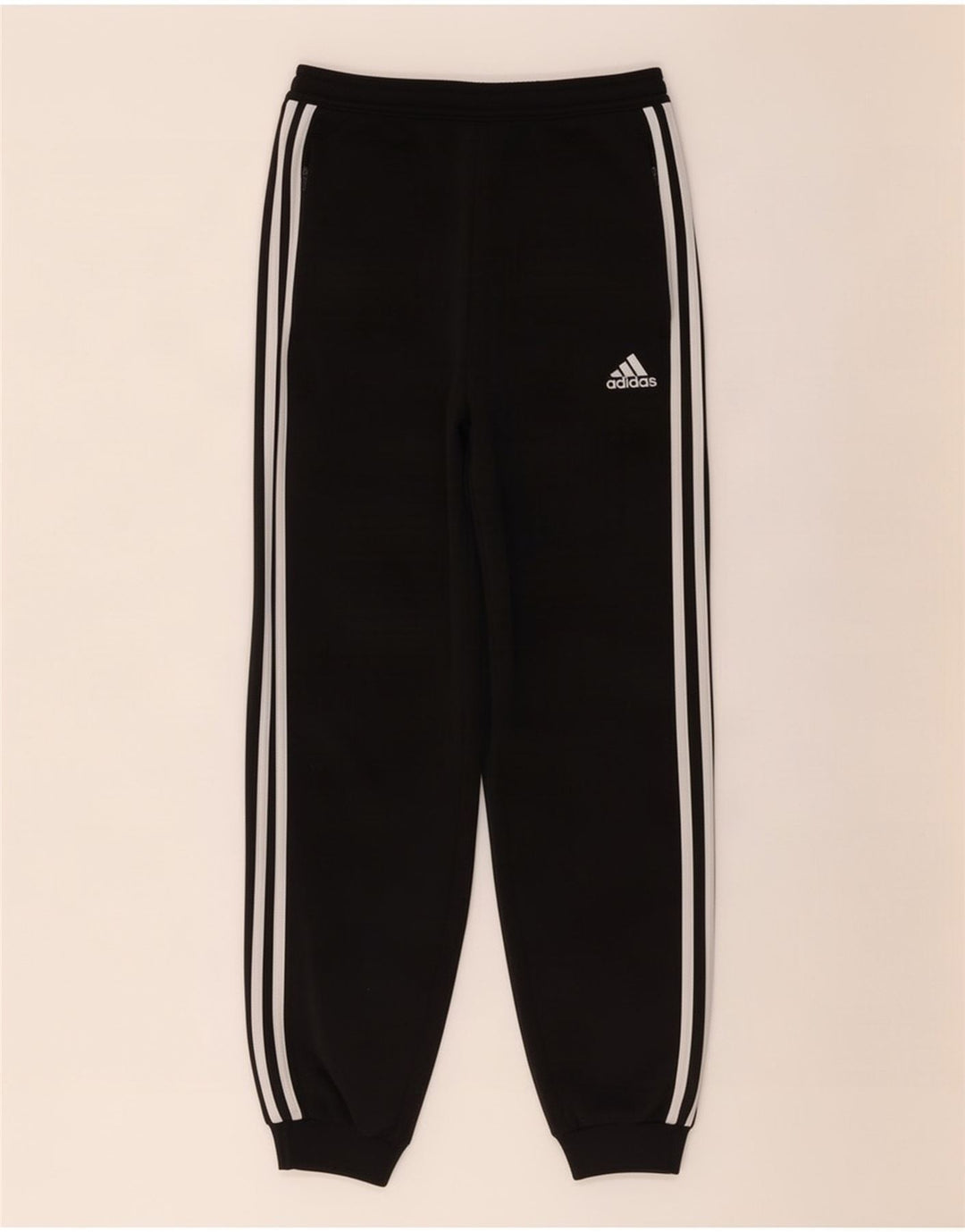 Adidas Drenge Træningsdragt Bukser Joggers 11-12 År Sort Polyester