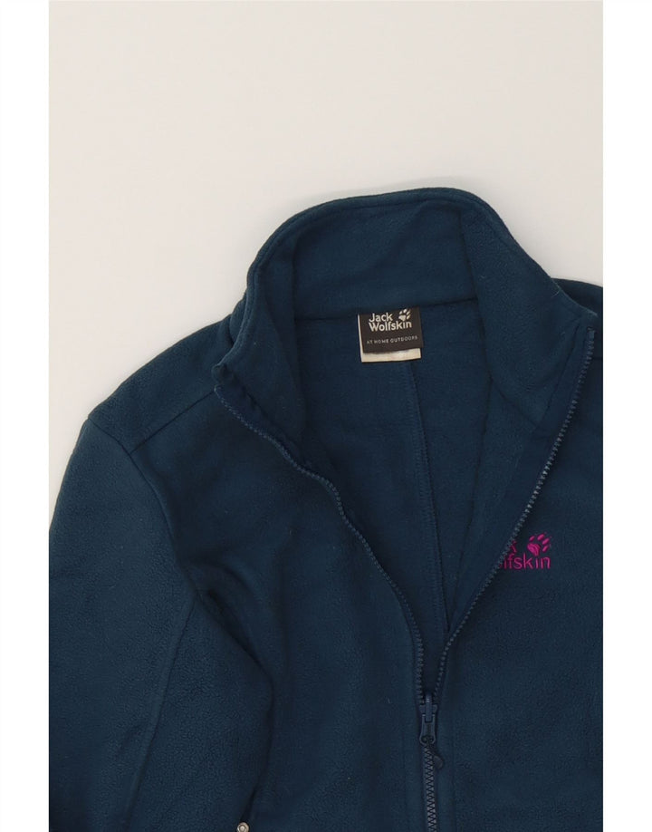 JACK WOLFSKIN Womens Fleece Jacket UK 10 Small Blue Polyester Vintage Jack Wolfskin and Second-Hand Jack Wolfskin from Messina Hembry 