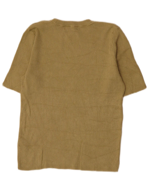 Marks & Spencer T-shirt top til kvinder UK 12 Medium Beige Viscose