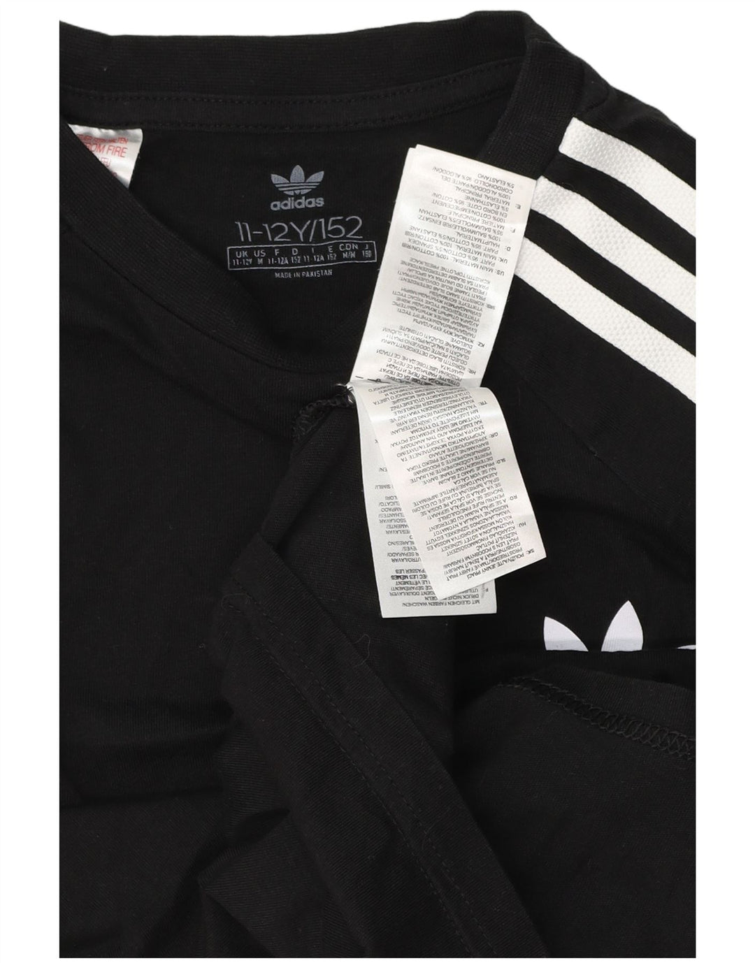 ADIDAS Boys Top Long Sleeve 11-12 Years Black Cotton