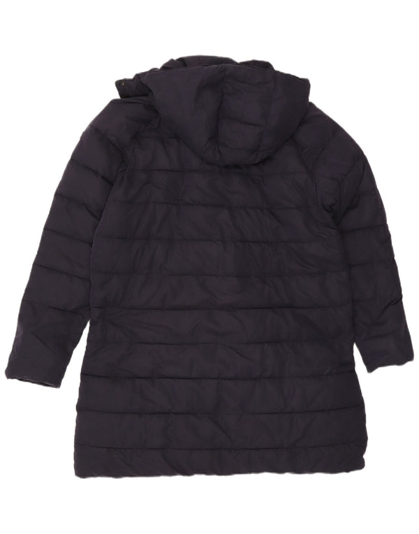 Rifle Dame Hætte Polstret Frakke UK 20 2XL Navy Blue Polyester