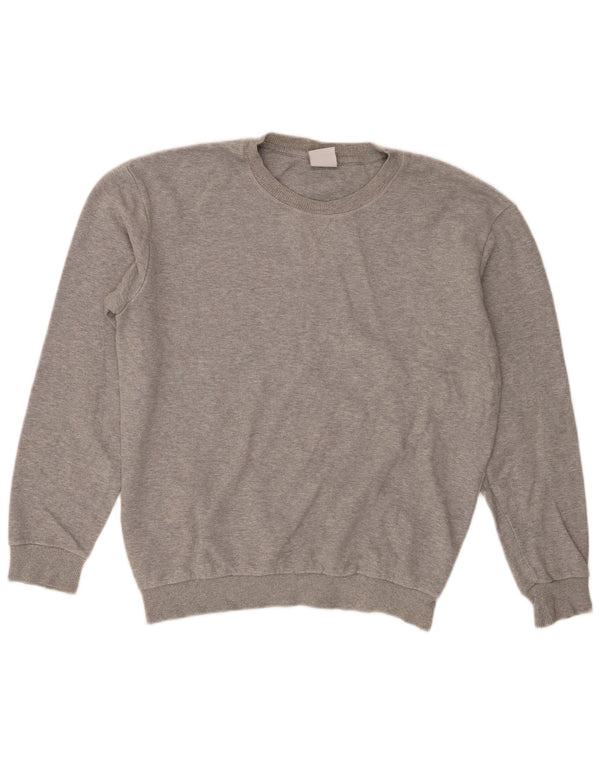 Zara Mens Crew Neck Jumper Sweater Medium Grey Cotton