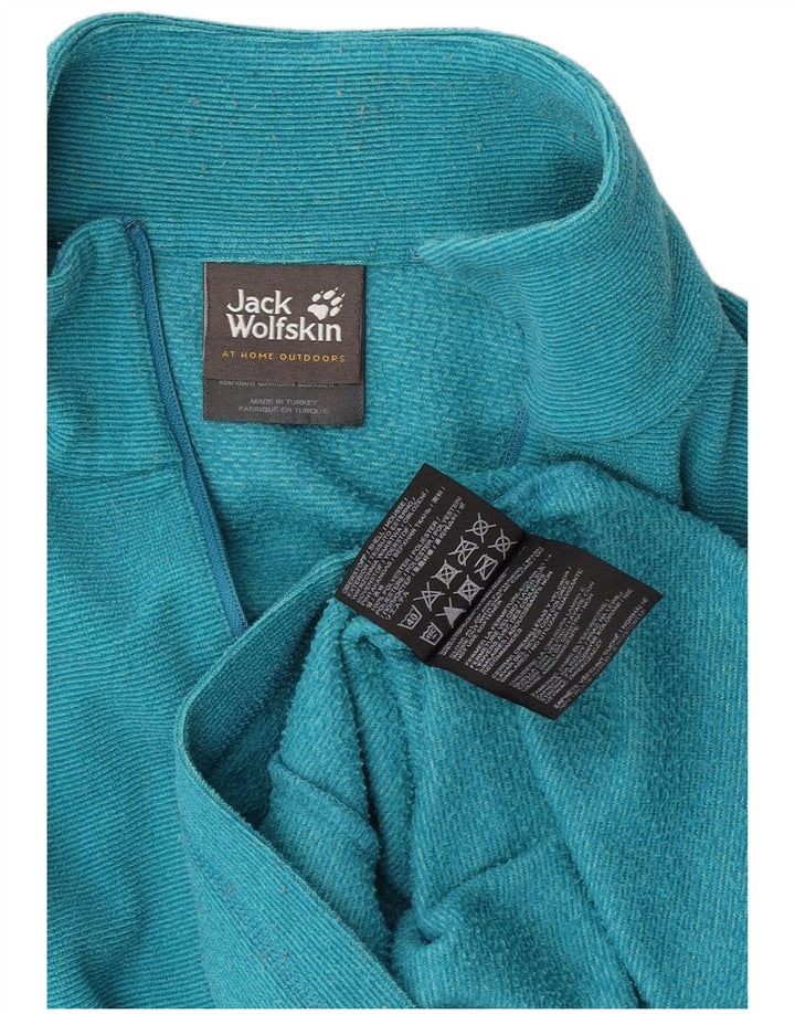 Jack Wolfskin Dame lynlås-hals Fleece Jumper UK 14 Medium Turkis