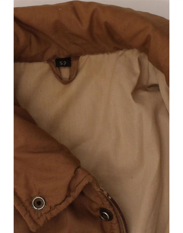 VINTAGE Mens Padded Coat IT 52 XL Brown Vintage Vintage and Second-Hand Vintage from Messina Hembry 