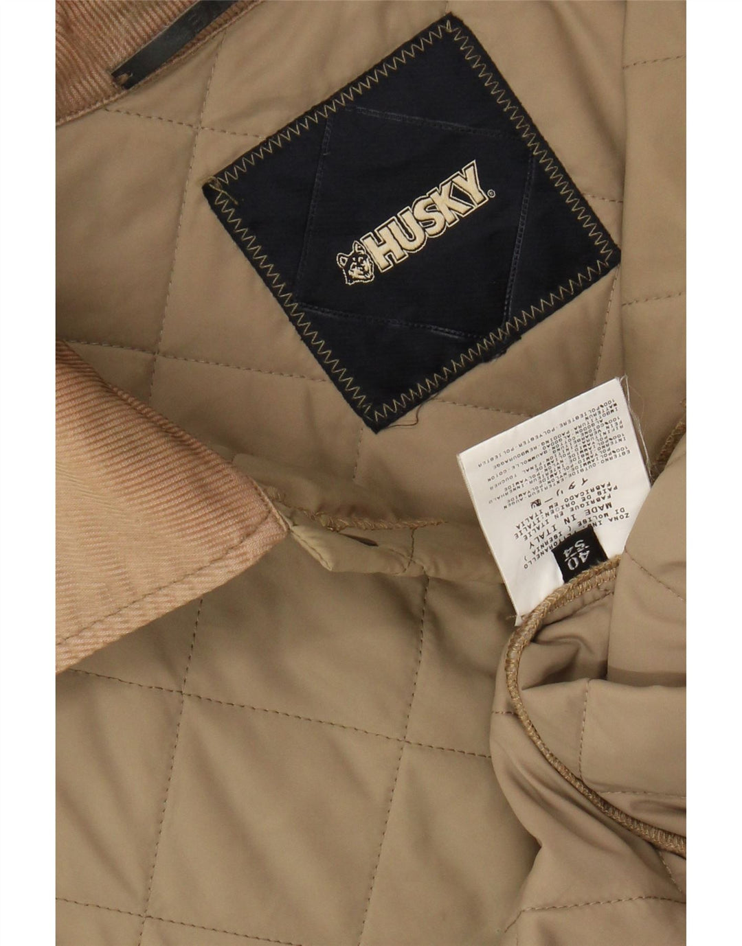 HUSKY Mens Quilted Jacket IT 54 2XL Beige Polyamide