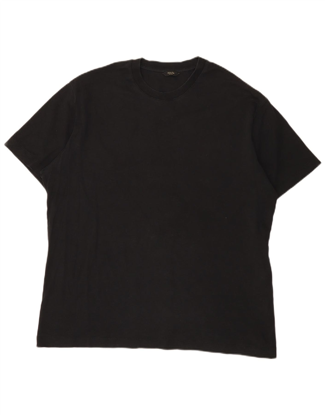 Massimo Dutti Herre T-Shirt Top 2XL Sort Bomuld
