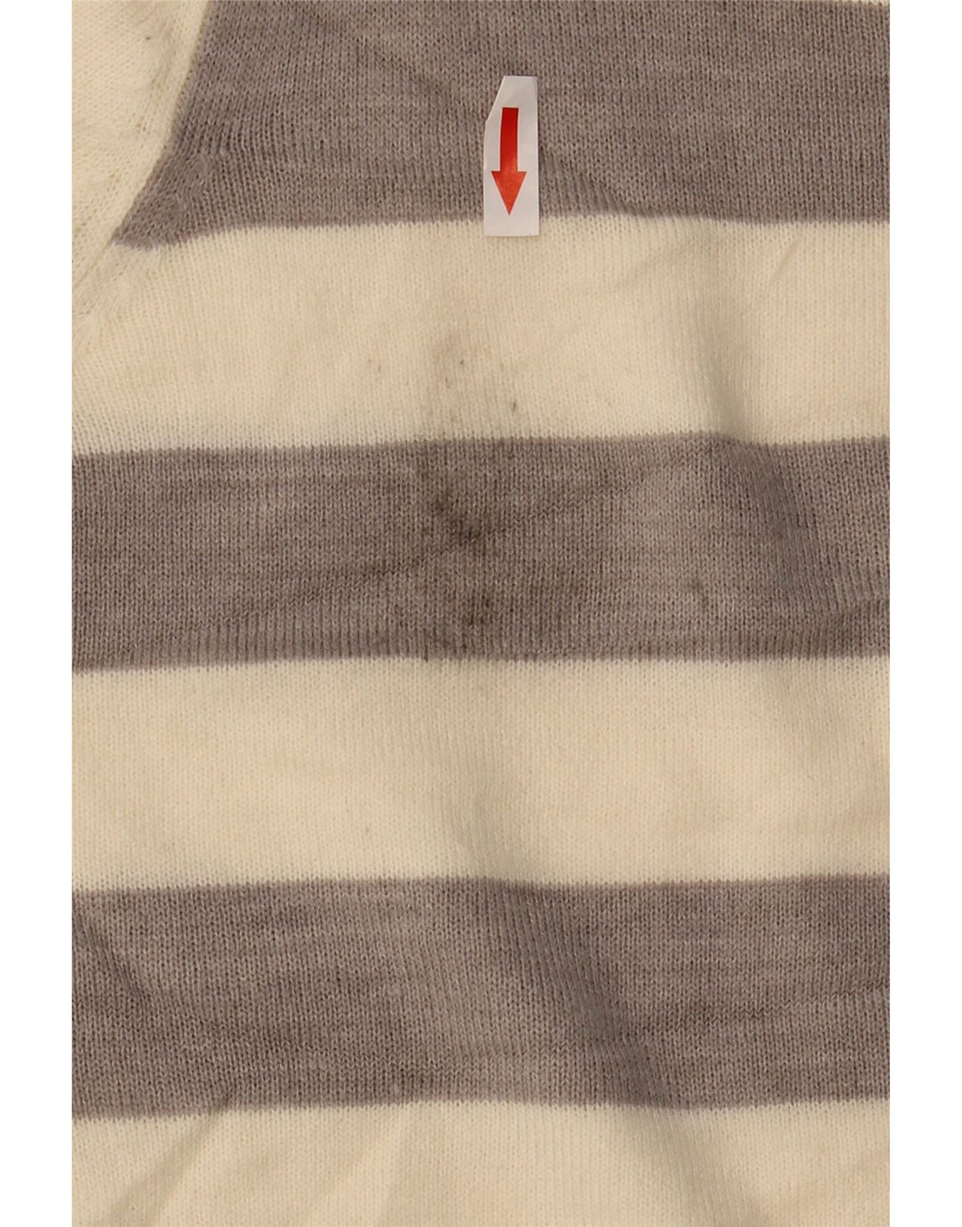 Marks & Spencer Dame sweater med rund hals DK 10 Små beige stribet