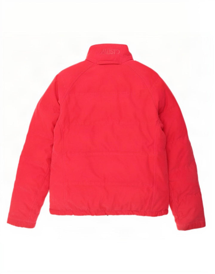 Musto Dame Oversized Polstret Jakke UK 10 Lille Rød Polyester