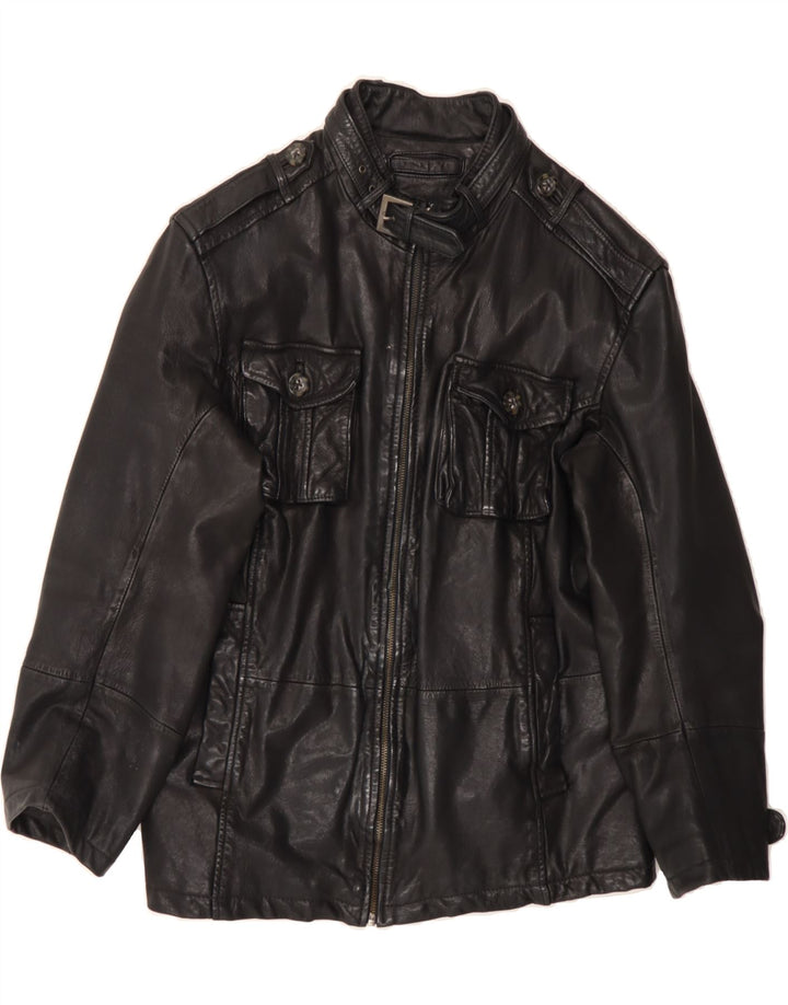MATINIQUE Womens Leather Jacket UK 14 Medium Black Leather Vintage Matinique and Second-Hand Matinique from Messina Hembry 