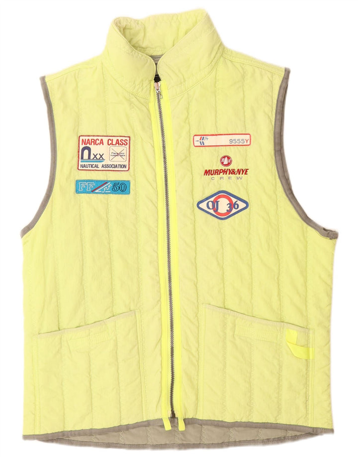 Murphy & Nye Herre grafisk polstret Gilet UK 40 Stor gul polyamid