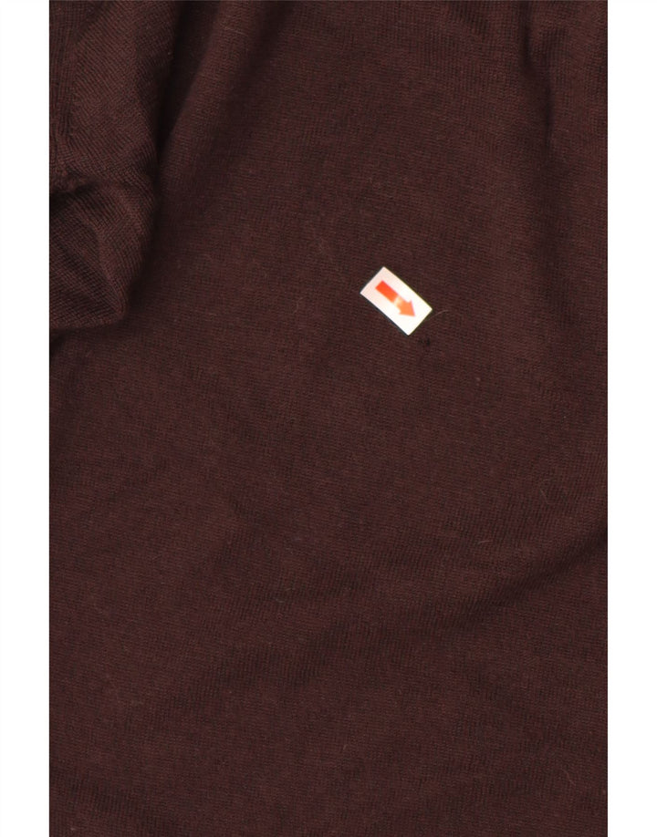 HOBBS Dame Boat Neck Jumper Sweater UK 12 Medium Brun Ny Uld