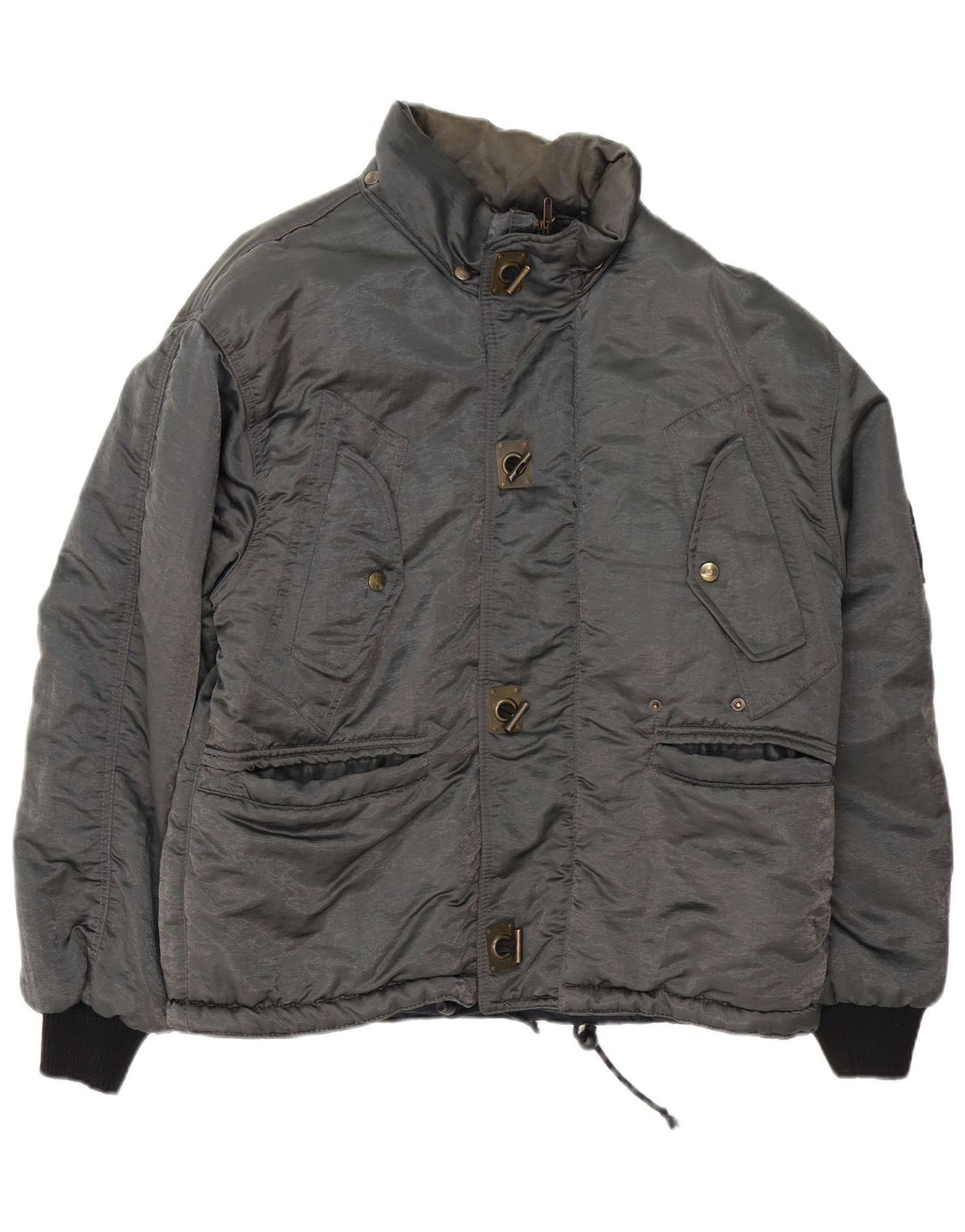 Quarry Herre Windbreaker Jacket UK 38 Medium Grey Colourblock Polyamid