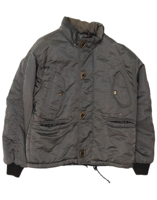 Quarry Herre Windbreaker Jacket UK 38 Medium Grey Colourblock Polyamid