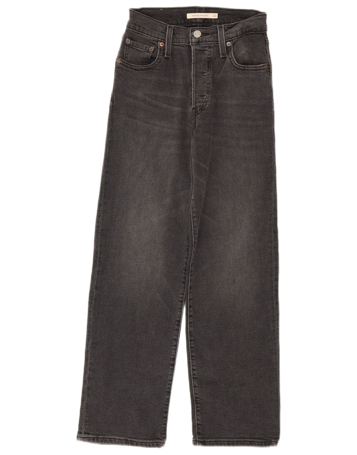 Levi's Dame Ribcage Straight Jeans W23 L27 Grå Bomuld