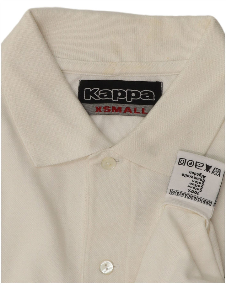 Kappa Langærmet Polo Shirt til mænd XS Hvid Bomuld