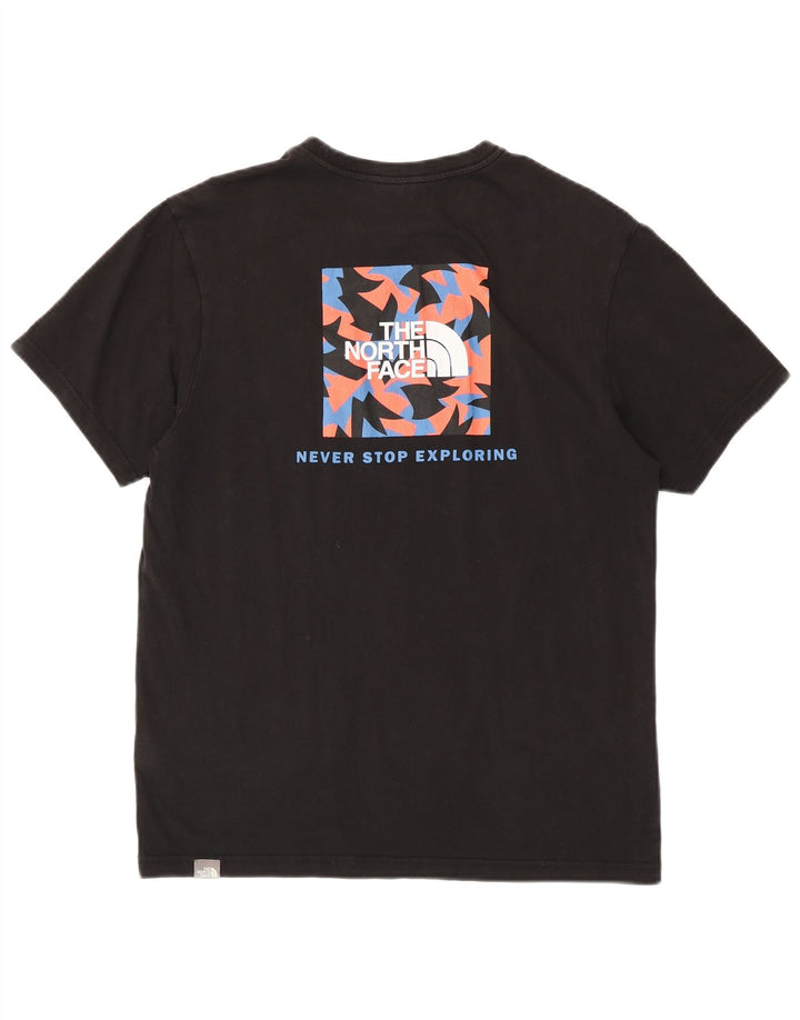 The North Face Herre grafisk T-shirt Top Medium Sort Bomuld