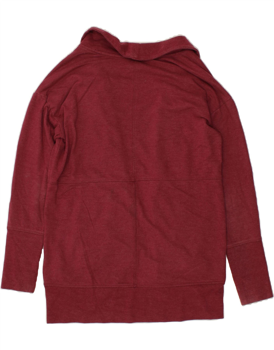 EDDIE BAUER Womens Cardigan Sweater UK 14 Medium Burgundy Cotton Vintage Eddie Bauer and Second-Hand Eddie Bauer from Messina Hembry 