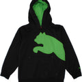 PUMA Boys Graphic Hoodie Jumper 7-8 Years Small  Black Polyester Vintage Puma and Second-Hand Puma from Messina Hembry 