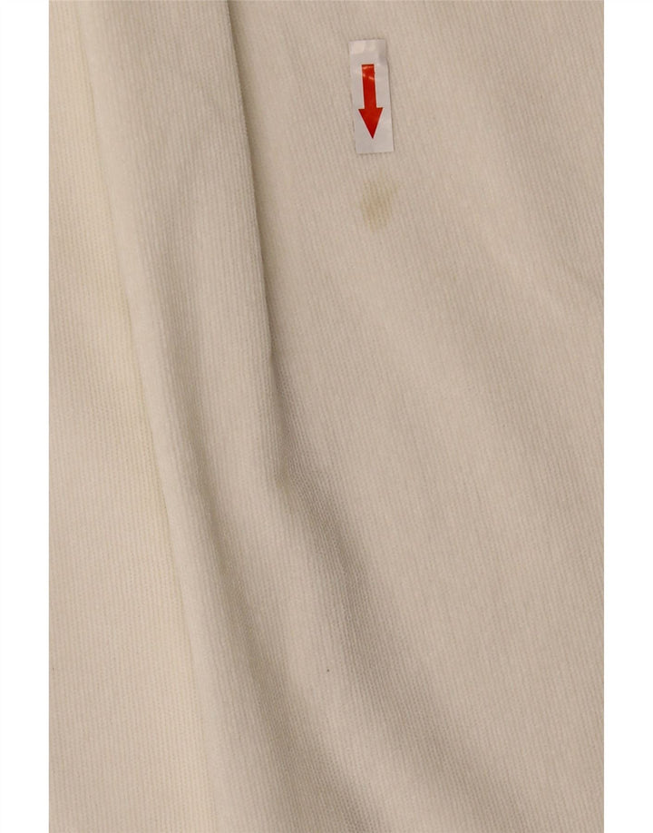 Zara Dame Oversized Corduroy Shirt UK 10 Small White Polyester