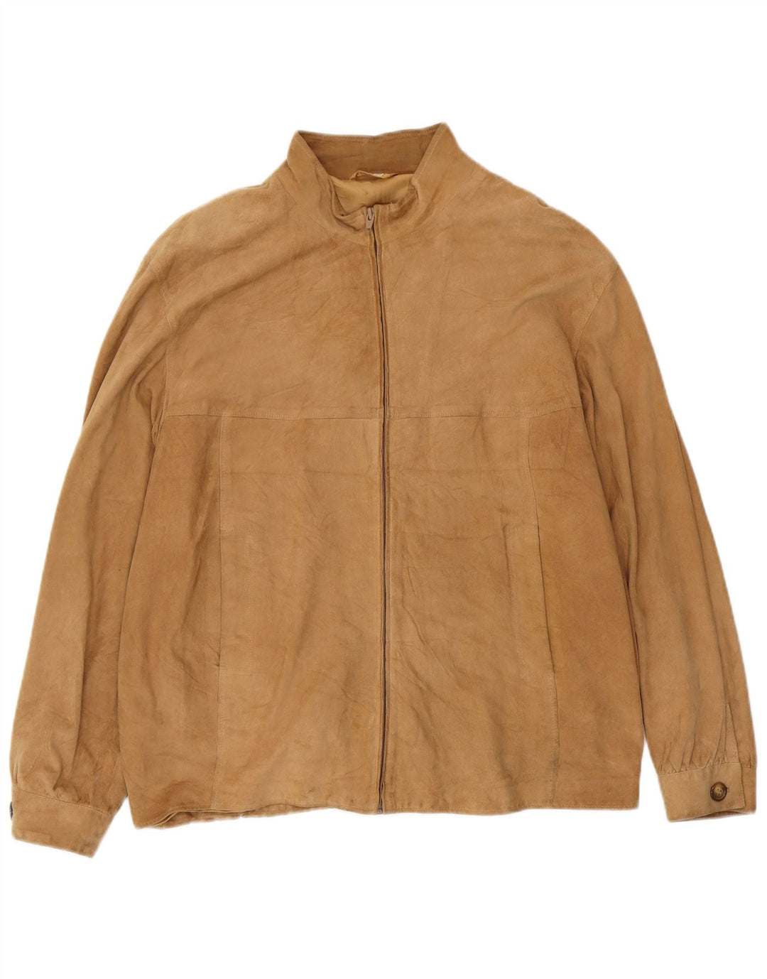 Vintage herre ruskindsjakke IT 54 XL beige læder