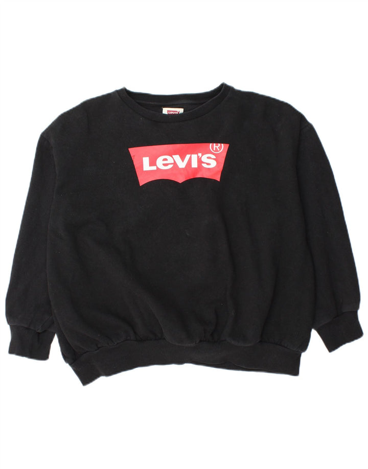 Levi's Girls Oversized Grafisk Sweatshirt Jumper 12-13 år Stor Sort
