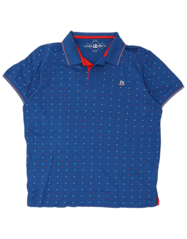 Harmont & Blaine Polo Shirt til mænd XL Blå Polka Dot Bomuld