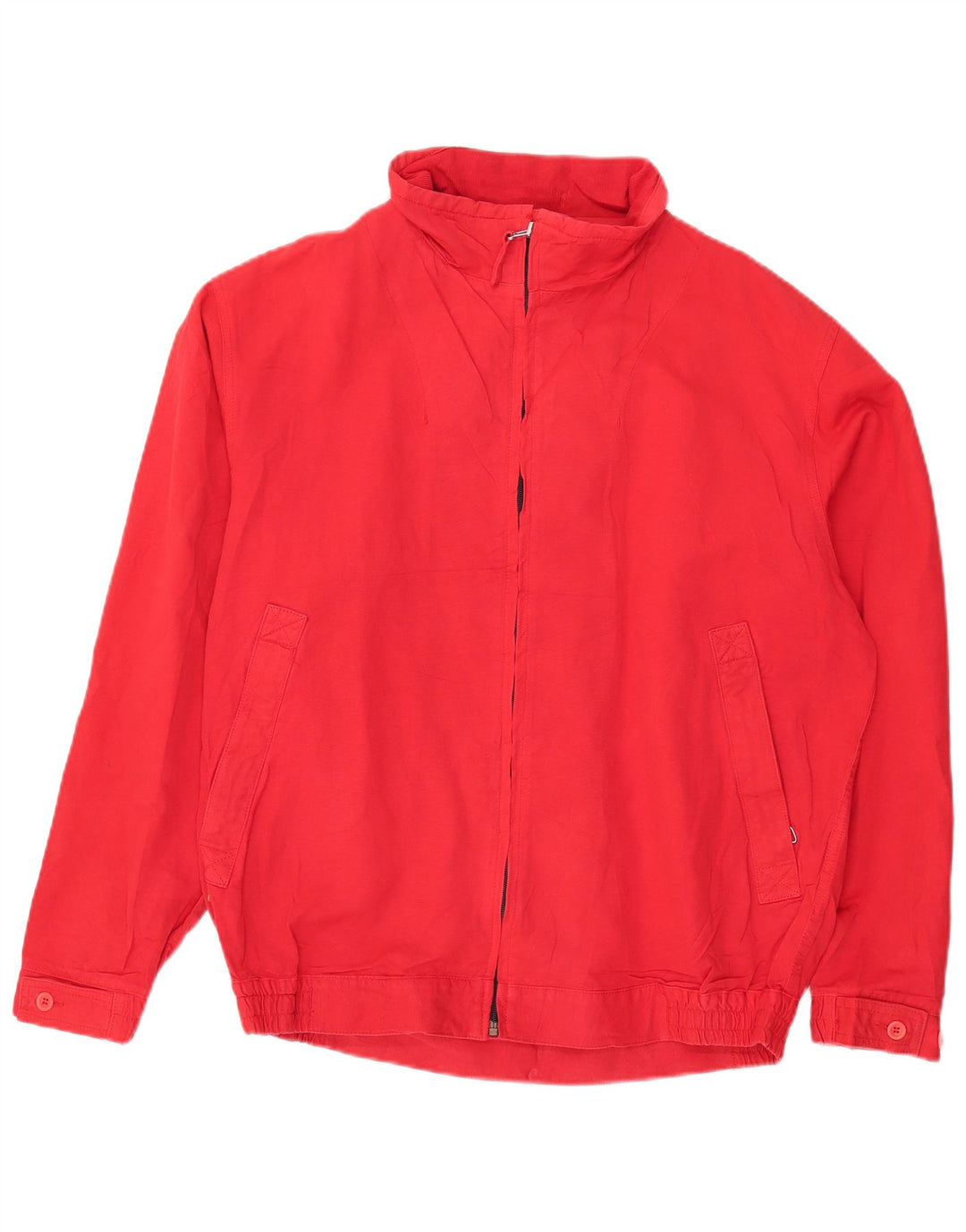 Vintage Bomber Jacket UK 40 Stor Rød Bomuld
