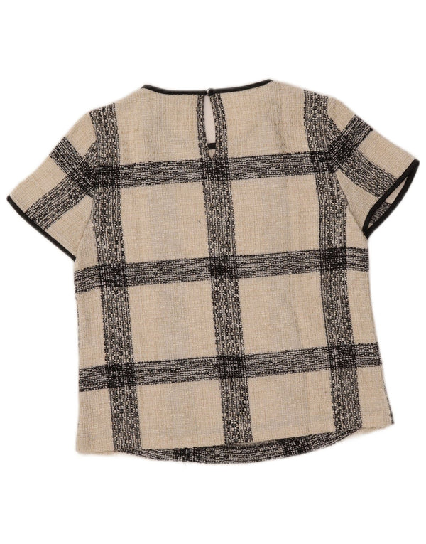 Zara Damebluse Top UK 10 Small Off White Ternet akryl