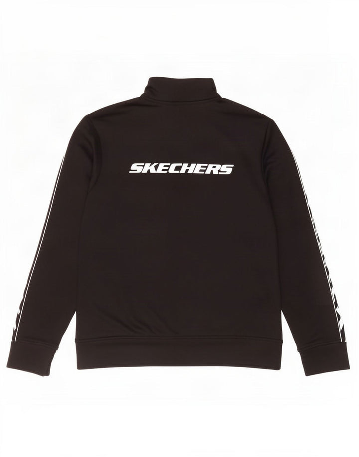 Skechers Grafisk træningsdragt topjakke til kvinder UK 14 Medium Sort Polyester