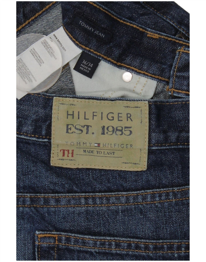 TOMMY HILFIGER Straight jeans til mænd W36 L34 blå bomuld