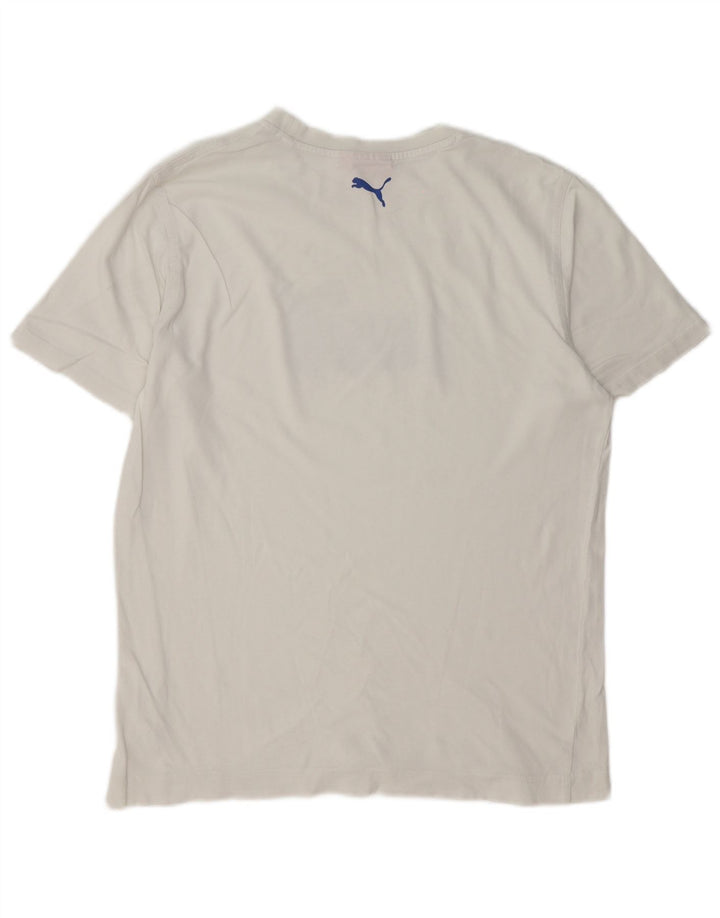 Puma Herre Grafisk T-Shirt Top Medium Hvid