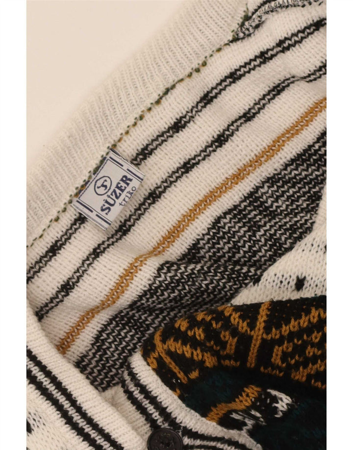 Vintage herre cardigan sweater Large Multicolored Fair Isle