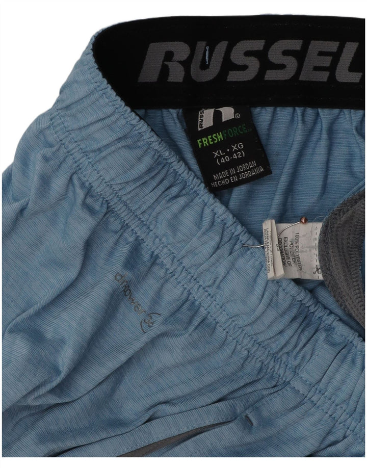 RUSSELL ATHLETIC Herre sportsshorts XL Blå Colourblock Polyester