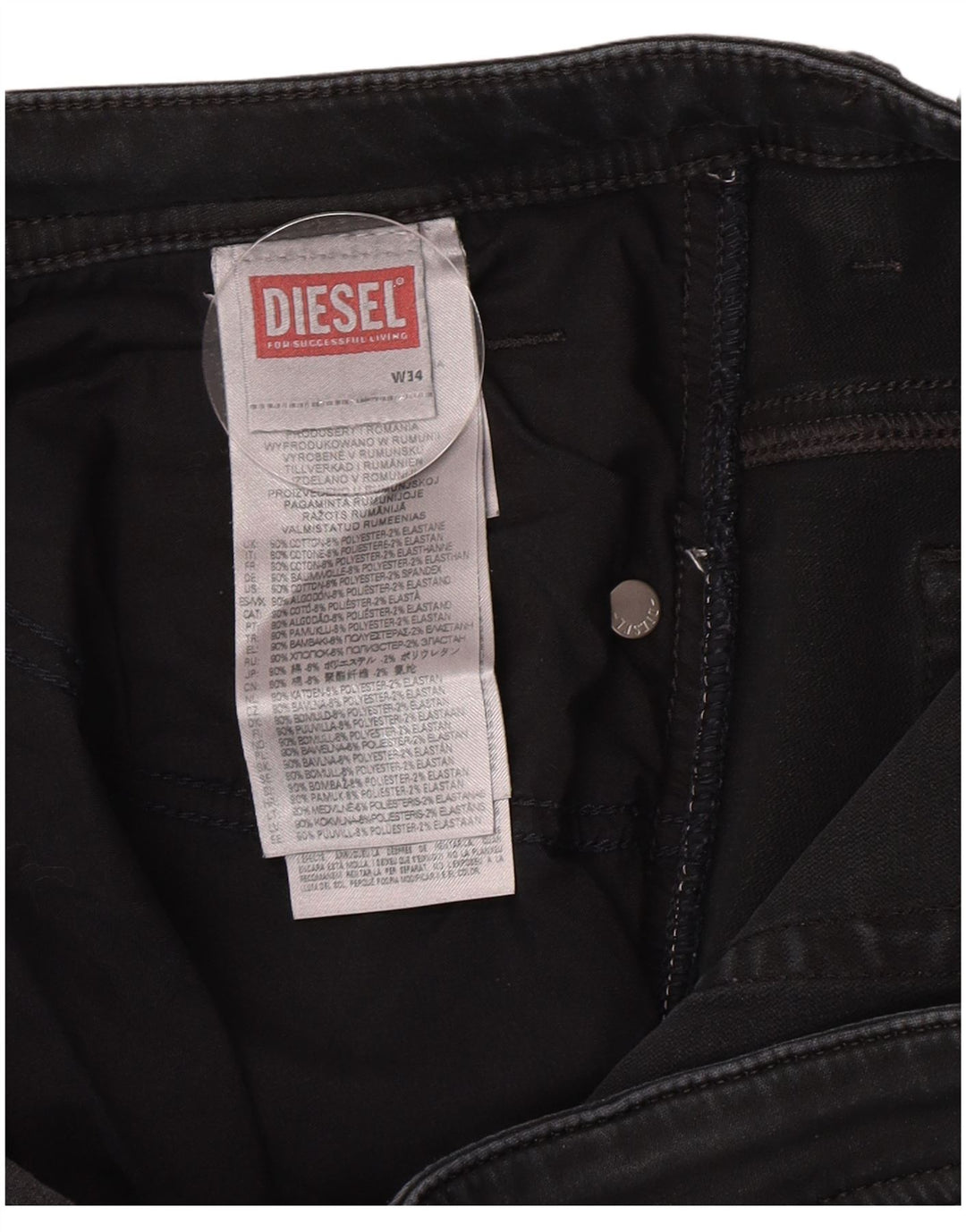Diesel Herre Slim Jeans W34 L32 Grå Bomuld