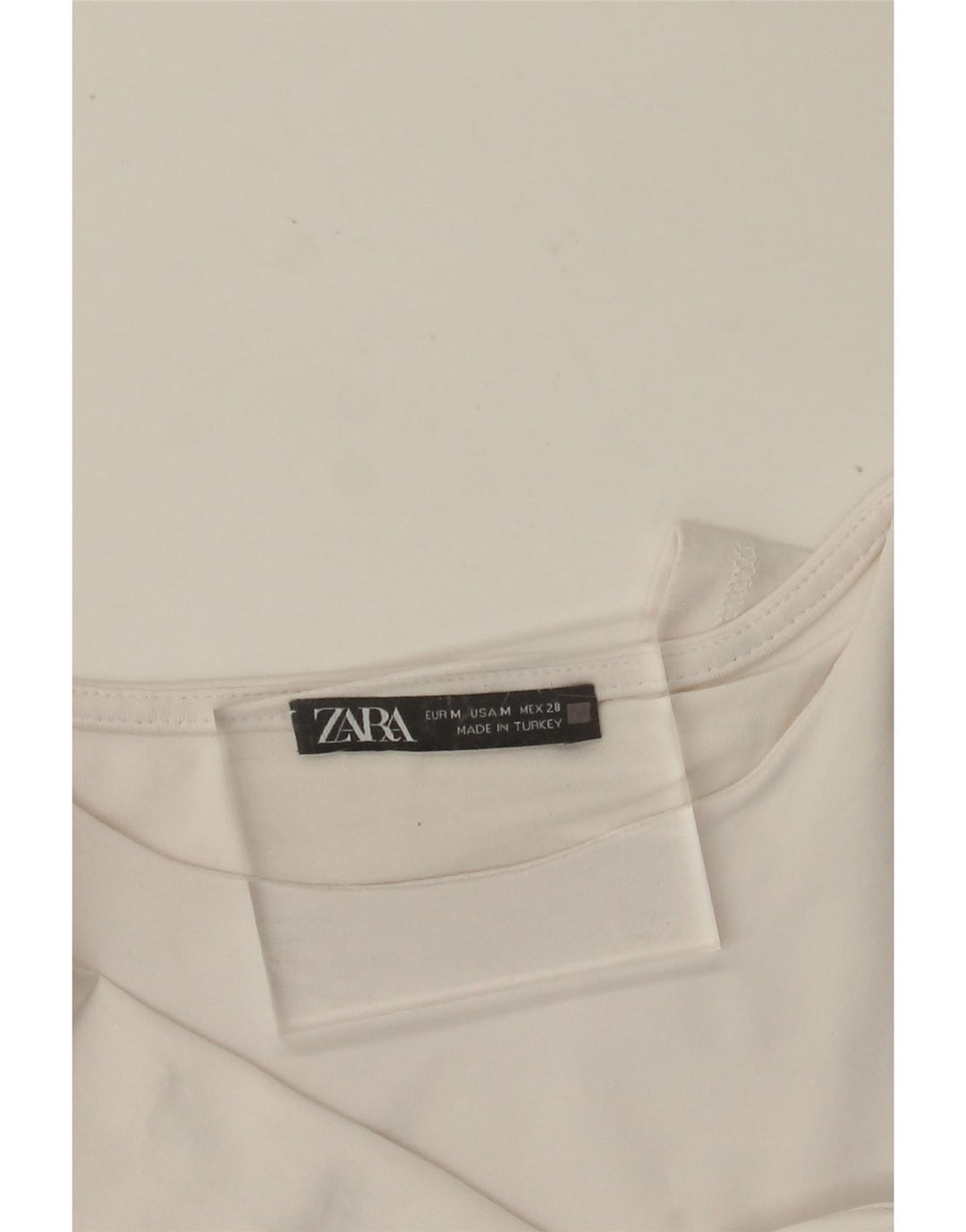 ZARA Womens Long Sleeve Bodysuit UK 12 Medium White