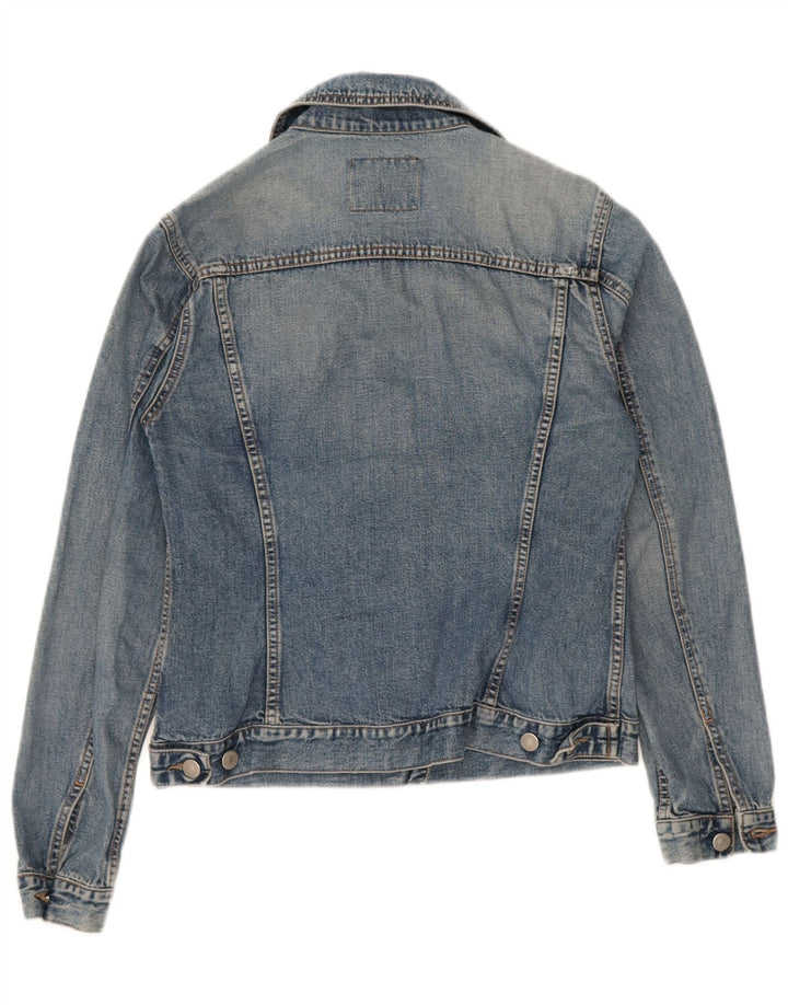 Sisley Dame denimjakke UK 10 Small Blue Cotton