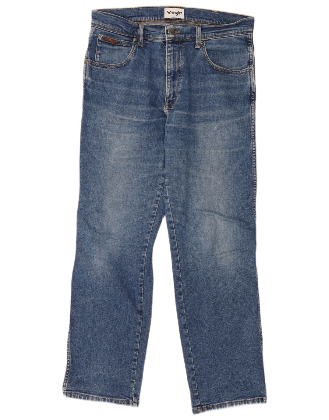 Wrangler Herre Texas Straight Jeans W33 L30 Blå Bomuld