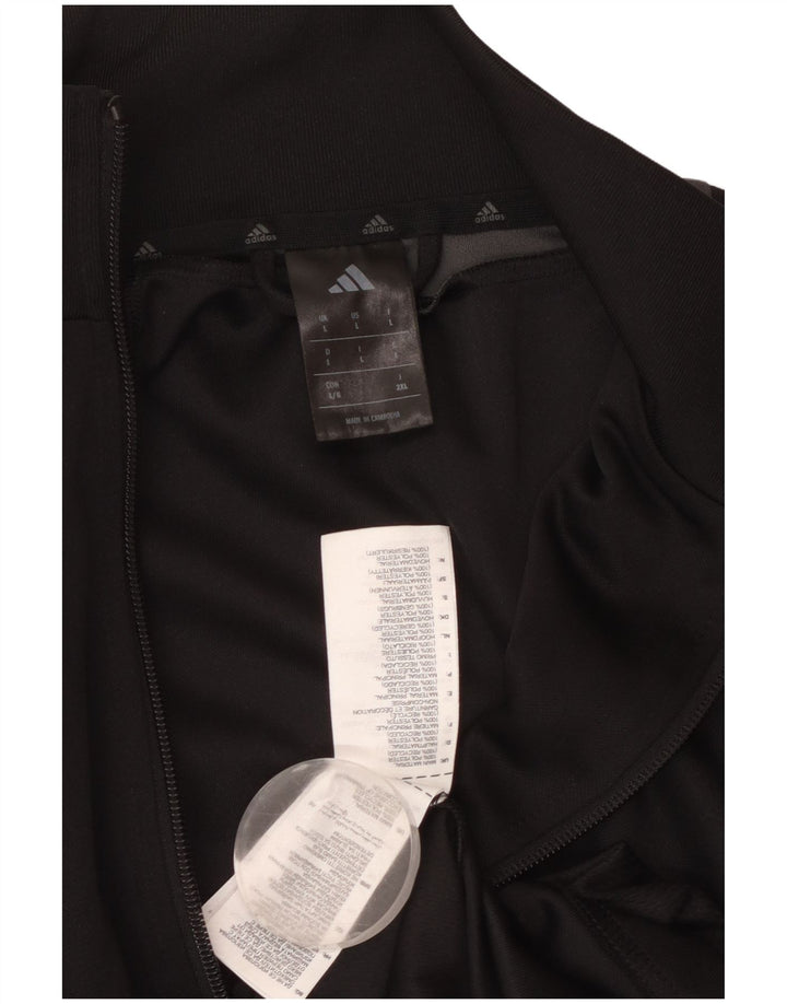 ADIDAS Træningsdragt til mænd, topjakke, stor sort polyester