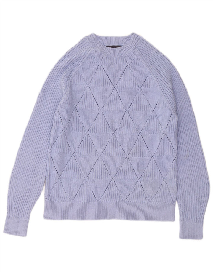 MARKS & SPENCER Dame sweater med rund hals DK 14 Medium Lilla
