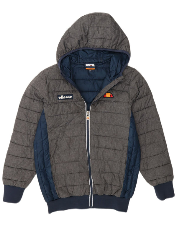 Ellesse drenge hættepolstret jakke 12-13 år Grå Colourblock Nylon