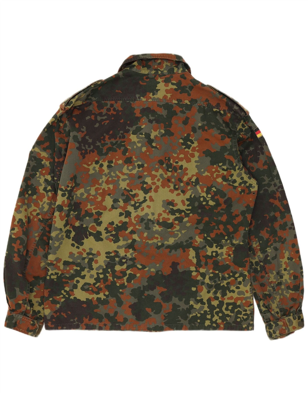 Vintage Herre Overshirt Military Shirt Small Khaki Camouflage