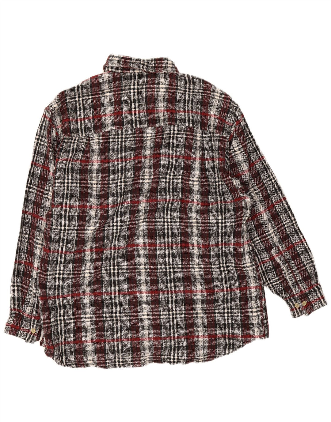 Vintage herre flannel skjorte str. 16 1/2 stor grå ternet bomuld