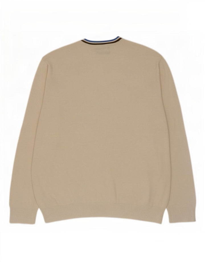 Penguin herre rund hals sweater stor hvid stribet bomuld