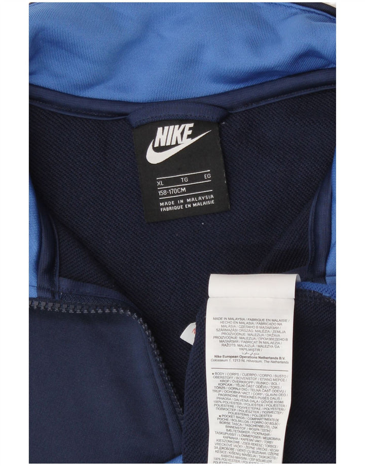 Nike træningsdragt topjakke til drenge 13-14 år XL Marineblå Colourblock