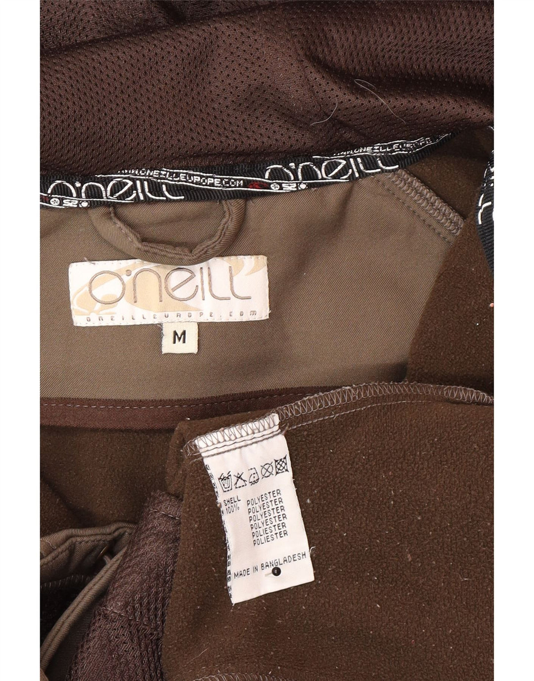 O'Neill vindjakkejakke med hætte til kvinder UK 12 Medium Khaki Polyester