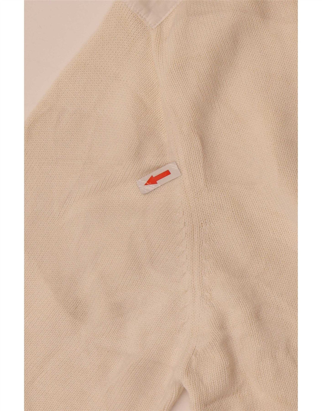 Vintage herre lynlås-hals sweater XL Off White Bomuld