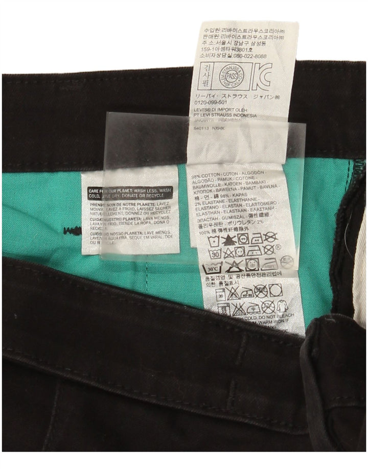 Levi's Straight Chino-bukser til mænd W33 L28 Sort bomuld