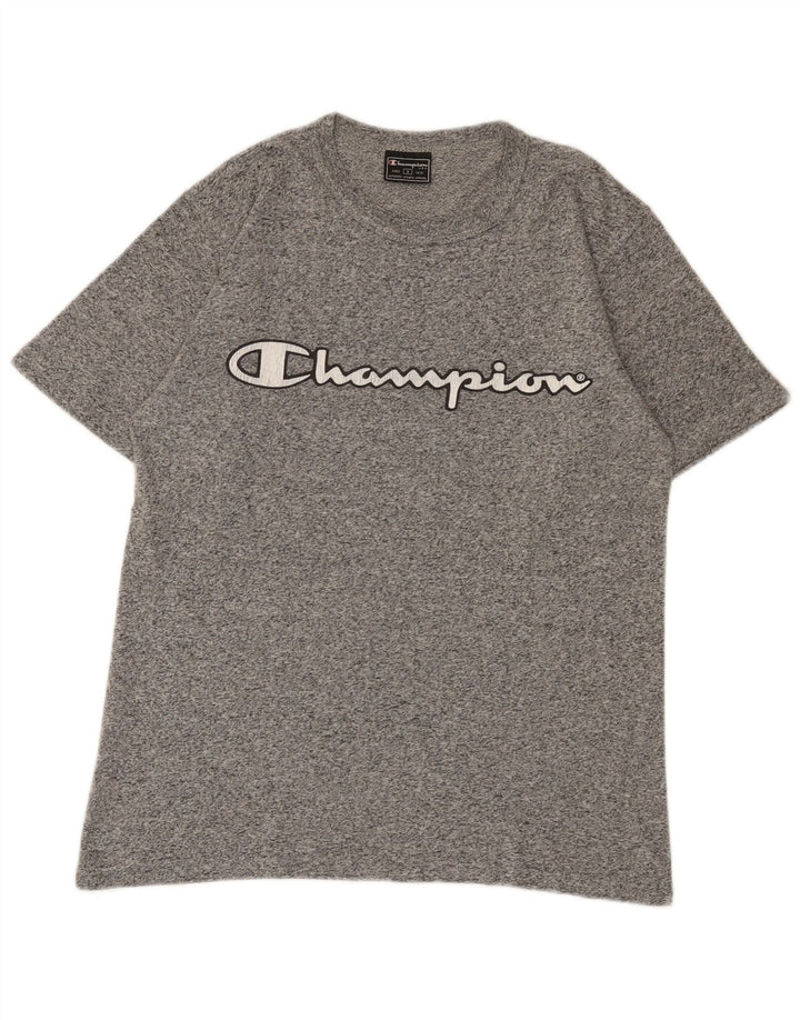CHAMPION Grafisk T-shirt til mænd, lille, grå flækket