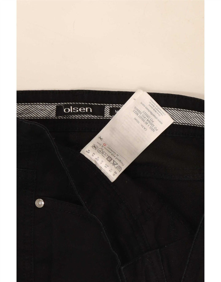 Olsen Dame Slim Jeans UK 14 Medium W30 L30 Sort